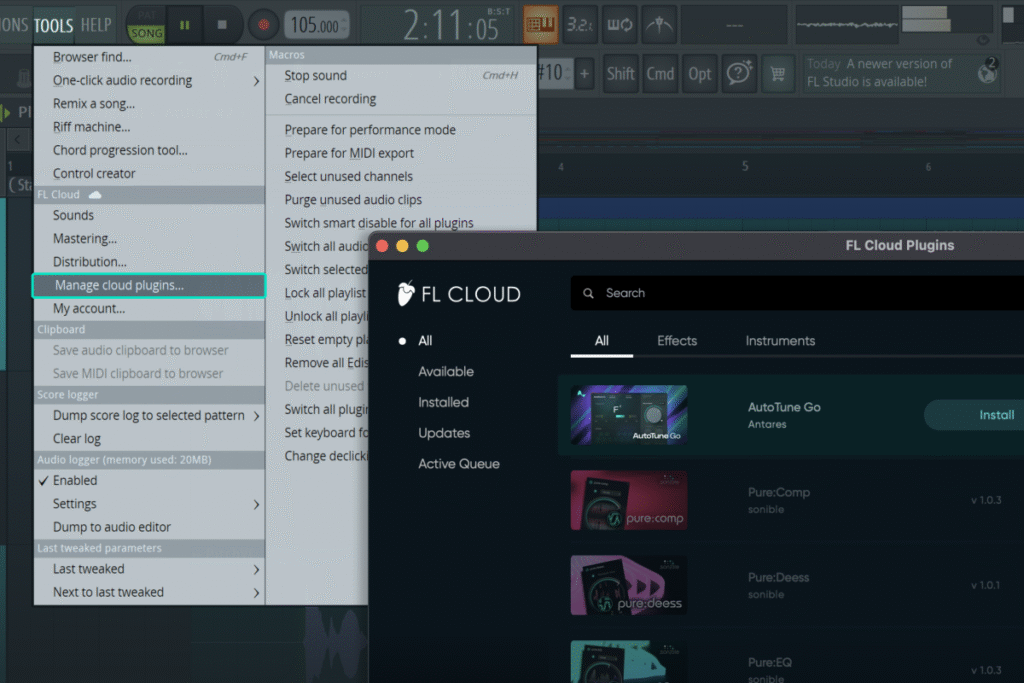 AutoTune Go vocal pitch correction plugin in FL Studio